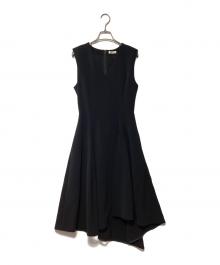 FRAY ID（フレイ アイディー）の古着「アシメシームフレアワンピース」｜ブラック