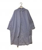 CLIP.TABクリップタブ）の古着「シャツワンピース」｜ブルー×ホワイト