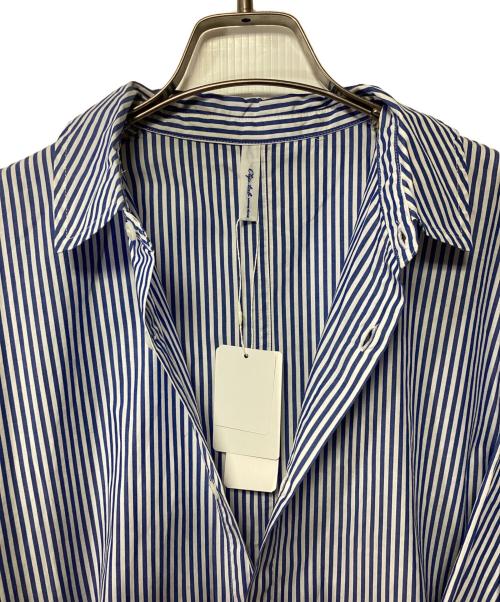 CLIP.TAB（クリップタブ）CLIP.TAB (クリップタブ) シャツワンピース ブルー×ホワイト サイズ:2 未使用品の古着・服飾アイテム