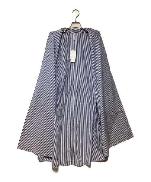 CLIP.TAB（クリップタブ）CLIP.TAB (クリップタブ) シャツワンピース ブルー×ホワイト サイズ:2 未使用品の古着・服飾アイテム