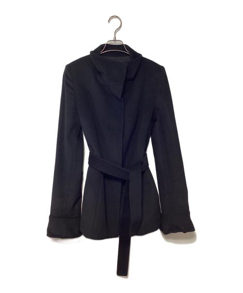 UNTITLED（アンタイトル）UNTITLED (アンタイトル) シャーフビーバーノーカラーコート ブラック サイズ:3の古着・服飾アイテム