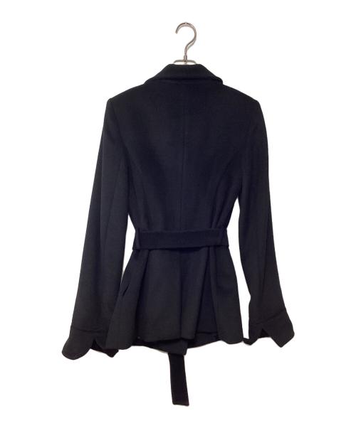 UNTITLED（アンタイトル）UNTITLED (アンタイトル) シャーフビーバーノーカラーコート ブラック サイズ:3の古着・服飾アイテム