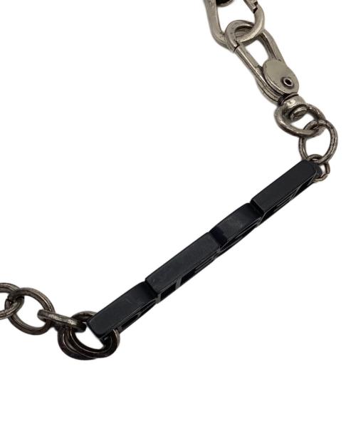 DIESEL（ディーゼル）DIESEL (ディーゼル) ロゴブレスレット ブラック×シルバーの古着・服飾アイテム