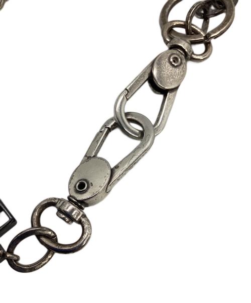 DIESEL（ディーゼル）DIESEL (ディーゼル) ロゴブレスレット ブラック×シルバーの古着・服飾アイテム