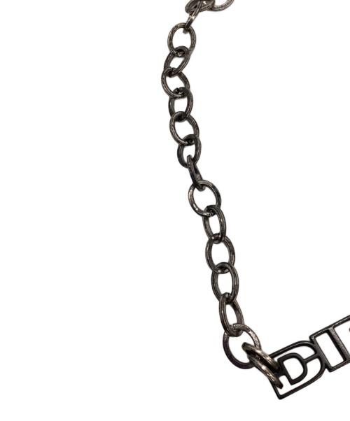 DIESEL（ディーゼル）DIESEL (ディーゼル) ロゴブレスレット ブラック×シルバーの古着・服飾アイテム