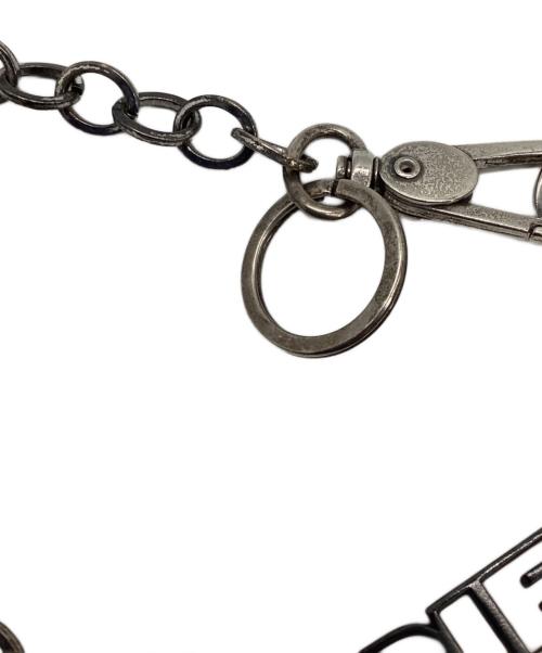 DIESEL（ディーゼル）DIESEL (ディーゼル) ロゴブレスレット ブラック×シルバーの古着・服飾アイテム