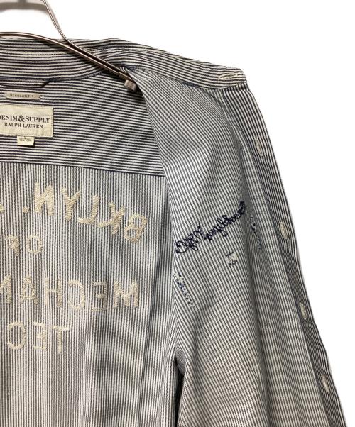 RALPH LAUREN（ラルフローレン）RALPH LAUREN (ラルフローレン) ストライプシャツ ネイビー×ホワイト サイズ:Lの古着・服飾アイテム