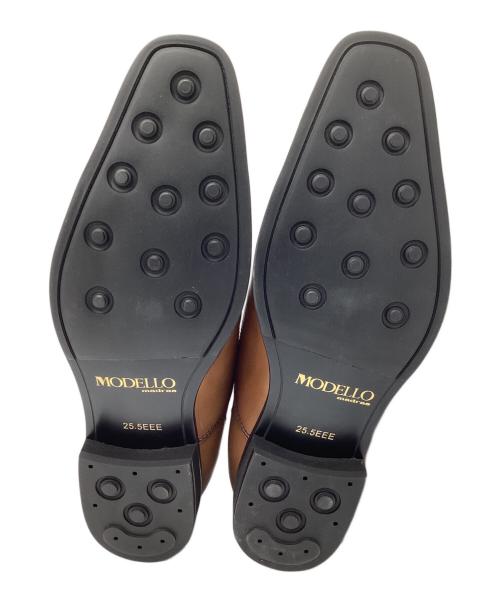 Modello madras（モデロマドラス）Modello madras (モデロマドラス) ストレートチップシューズ ブラウン サイズ:25.5 未使用品の古着・服飾アイテム