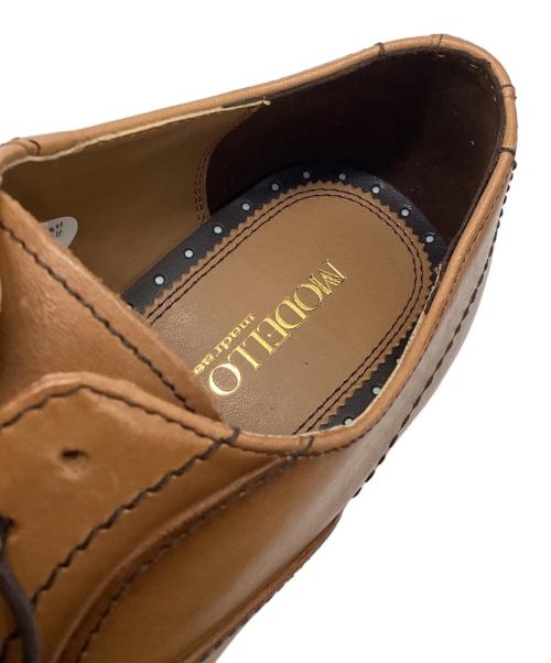 Modello madras（モデロマドラス）Modello madras (モデロマドラス) ストレートチップシューズ ブラウン サイズ:25.5 未使用品の古着・服飾アイテム