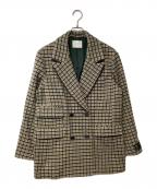 Ameriアメリ）の古着「21AW ECO WOOL BIG JACKET」｜ブラウン×グリーン