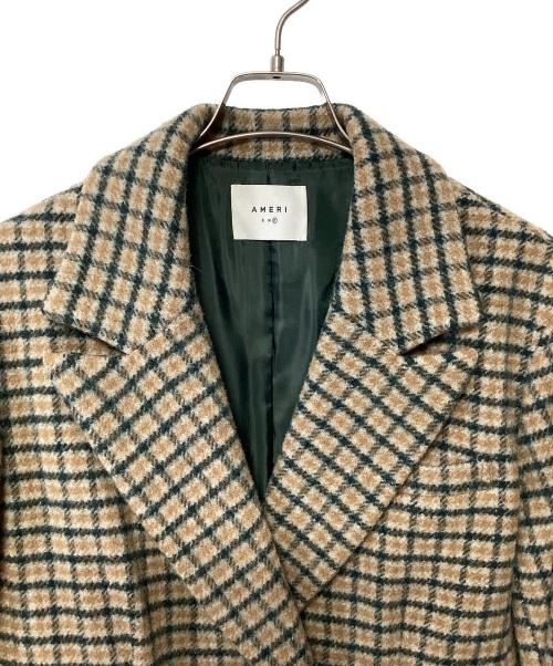 Ameri（アメリ）Ameri (アメリ) 21AW ECO WOOL BIG JACKET ブラウン×グリーン サイズ:Fの古着・服飾アイテム