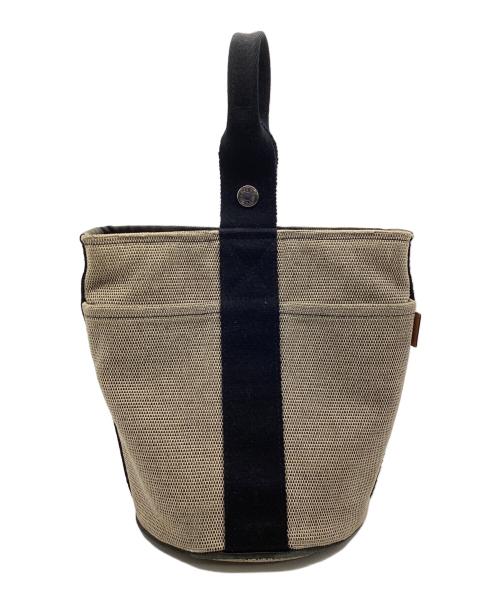 HERMES（エルメス）HERMES (エルメス) ハンドバッグ　サクソーPM ベージュ×ブラックの古着・服飾アイテム