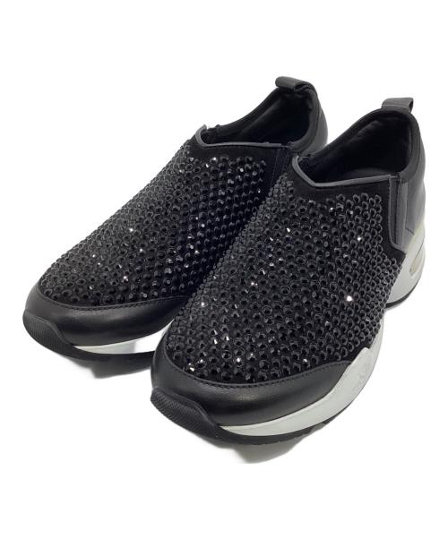 ermanno scervino（エルマノシェルビーノ）ermanno scervino (エルマノシェルビーノ) スタッズスニーカー ブラック サイズ:37 1/2の古着・服飾アイテム