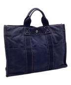 HERMESエルメス）の古着「キャンバストートバッグ　ドーヴィルMM」｜ネイビー