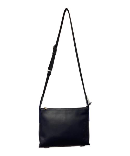 PAUL SMITH（ポールスミス）PAUL SMITH (ポールスミス) レザーショルダーバッグ ネイビーの古着・服飾アイテム