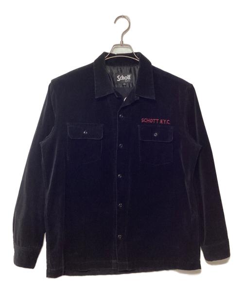 Schott（ショット）Schott (ショット) ベロアジャケット ブラック サイズ:XLの古着・服飾アイテム