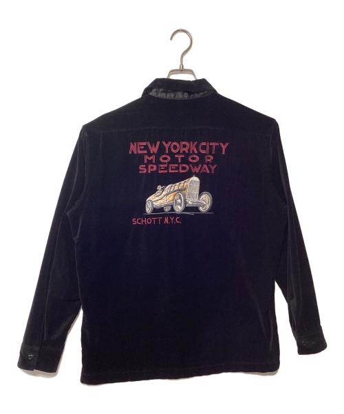 Schott（ショット）Schott (ショット) ベロアジャケット ブラック サイズ:XLの古着・服飾アイテム
