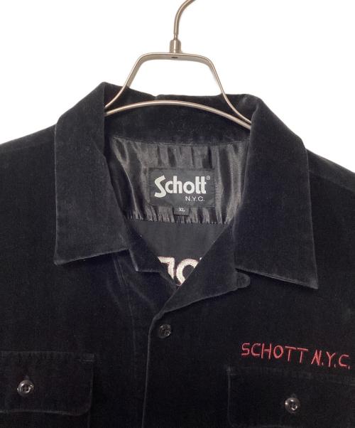 Schott（ショット）Schott (ショット) ベロアジャケット ブラック サイズ:XLの古着・服飾アイテム