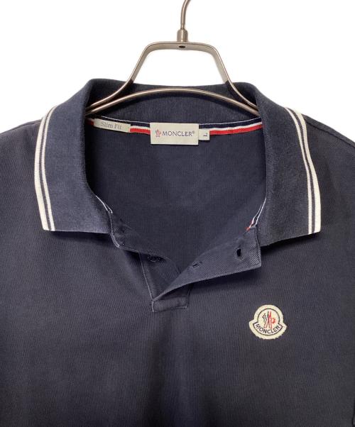 MONCLER（モンクレール）MONCLER (モンクレール) ポロシャツ ネイビー サイズ:Lの古着・服飾アイテム