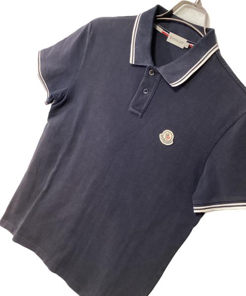 MONCLER（モンクレール）MONCLER (モンクレール) ポロシャツ ネイビー サイズ:Lの古着・服飾アイテム