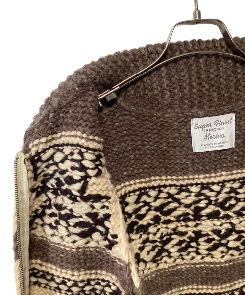 KANATA（カナタ）KANATA (カナタ) カウチンニットベスト ブラウン×ベージュ サイズ:記載なしの古着・服飾アイテム