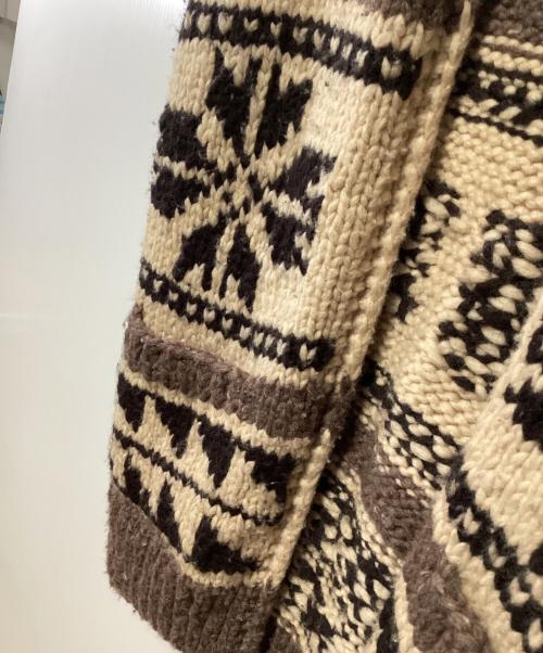 KANATA（カナタ）KANATA (カナタ) カウチンニットベスト ブラウン×ベージュ サイズ:記載なしの古着・服飾アイテム