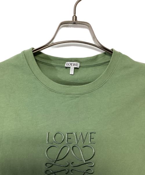LOEWE（ロエベ）LOEWE (ロエベ) アナグラム刺繍Tシャツ グリーン サイズ:Sの古着・服飾アイテム