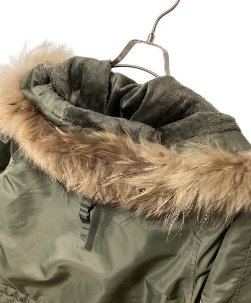 HOUSTON（ヒューストン）HOUSTON (ヒューストン) N-3Bタイプコート セージグリーン サイズ:MEDIUMの古着・服飾アイテム