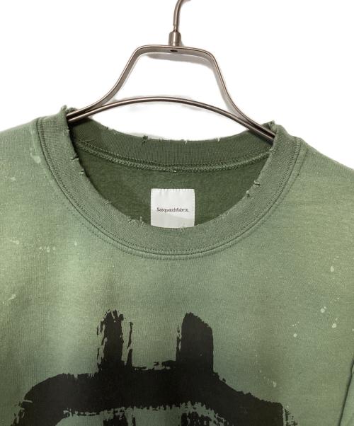 SASQUATCHfabrix.（サスクワッチファブリックス）SASQUATCHfabrix. (サスクワッチファブリックス) スウェット グリーン サイズ:Largeの古着・服飾アイテム