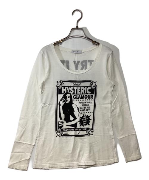 Hysteric Glamour（ヒステリックグラマー）Hysteric Glamour (ヒステリックグラマー) 長袖Tシャツ ホワイト サイズ:FREEの古着・服飾アイテム