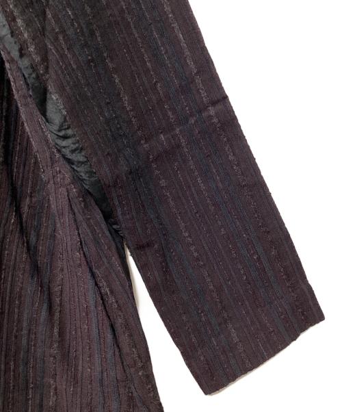 ISSEY MIYAKE HaaT（イッセイミヤケハート）ISSEY MIYAKE HaaT (イッセイミヤケハート) 長袖チュニックブラウス ブラウン×ネイビー サイズ:3の古着・服飾アイテム