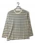 AURALEE（オーラリー）の古着「GRADIENT STRIPE JERSEY L/S TEE」｜ベージュ×グリーン