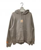 JORDANジョーダン）の古着「パーカー」｜グレー×オレンジ