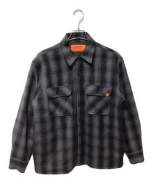 UNIVERSAL OVERALL（ユニバーサルオーバーオール）の古着「シャツジャケット」｜グレー×ブラック
