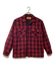 UNIVERSAL OVERALL（ユニバーサルオーバーオール）の古着「シャツジャケット」｜レッド×ブラック