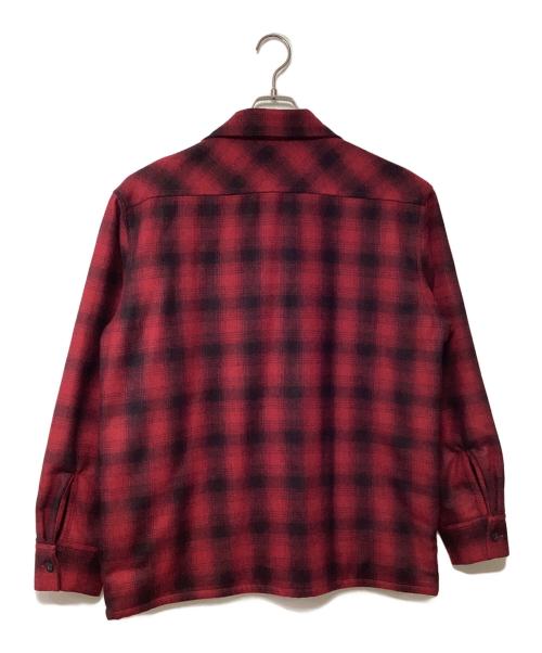 UNIVERSAL OVERALL（ユニバーサルオーバーオール）UNIVERSAL OVERALL (ユニバーサルオーバーオール) シャツジャケット レッド×ブラック サイズ:Lの古着・服飾アイテム