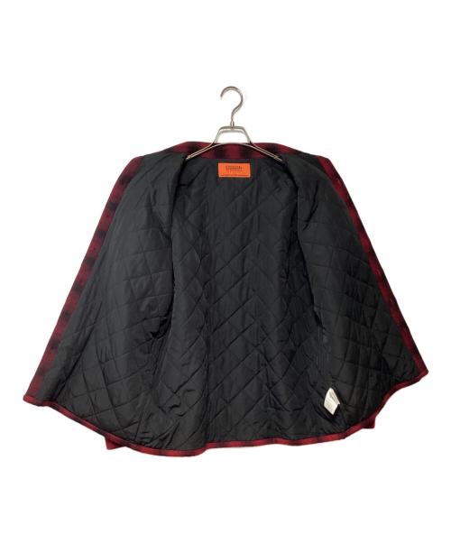 UNIVERSAL OVERALL（ユニバーサルオーバーオール）UNIVERSAL OVERALL (ユニバーサルオーバーオール) シャツジャケット レッド×ブラック サイズ:Lの古着・服飾アイテム