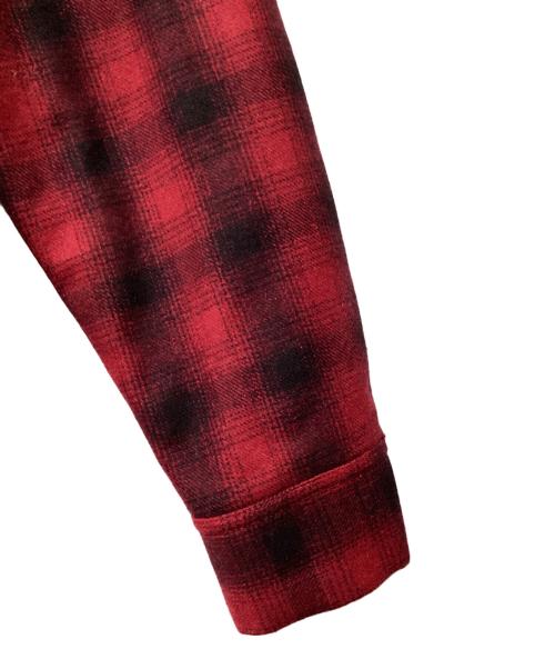 UNIVERSAL OVERALL（ユニバーサルオーバーオール）UNIVERSAL OVERALL (ユニバーサルオーバーオール) シャツジャケット レッド×ブラック サイズ:Lの古着・服飾アイテム