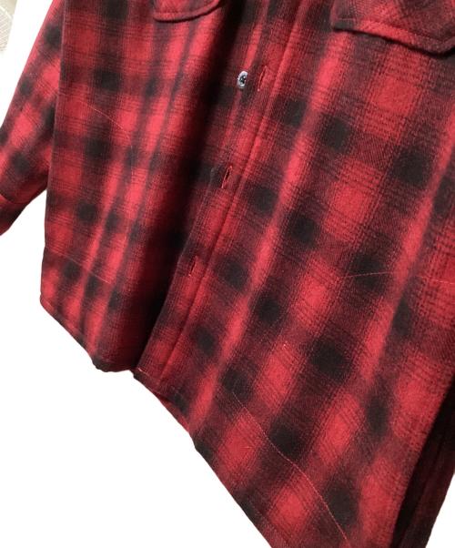 UNIVERSAL OVERALL（ユニバーサルオーバーオール）UNIVERSAL OVERALL (ユニバーサルオーバーオール) シャツジャケット レッド×ブラック サイズ:Lの古着・服飾アイテム