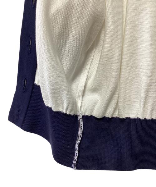 Yves Saint Laurent（イヴサンローラン）Yves Saint Laurent (イヴサンローラン) カーディガン ホワイト×ネイビー サイズ:Mの古着・服飾アイテム
