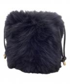 DRAWERドゥロワー）の古着「ファーポーチ」｜ネイビー