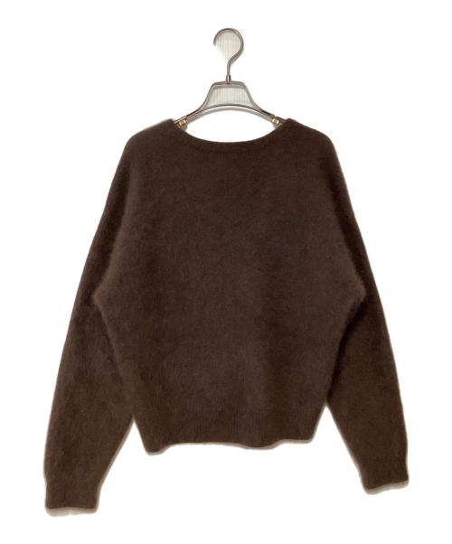BEAUTY&YOUTH（ビューティーアンドユース）BEAUTY&YOUTH (ビューティーアンドユース) ヘアリーVネックニットプルオーバー ブラウン サイズ:記載なしの古着・服飾アイテム