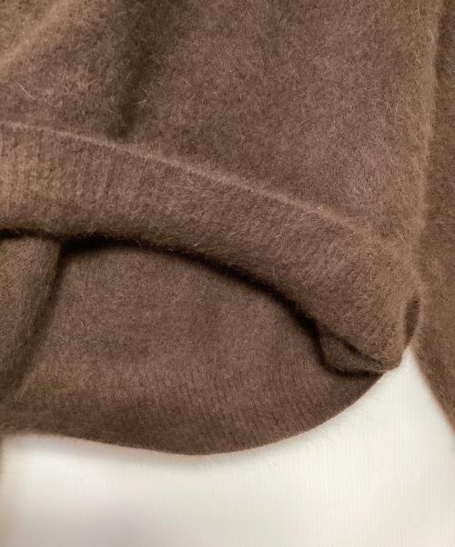 BEAUTY&YOUTH（ビューティーアンドユース）BEAUTY&YOUTH (ビューティーアンドユース) ヘアリーVネックニットプルオーバー ブラウン サイズ:記載なしの古着・服飾アイテム