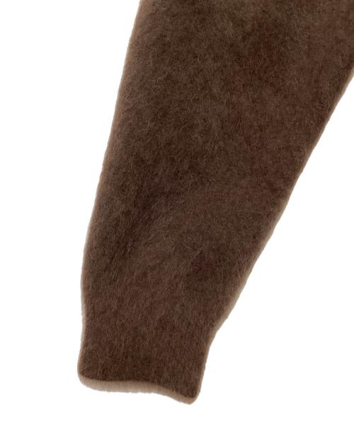 BEAUTY&YOUTH（ビューティーアンドユース）BEAUTY&YOUTH (ビューティーアンドユース) ヘアリーVネックニットプルオーバー ブラウン サイズ:記載なしの古着・服飾アイテム