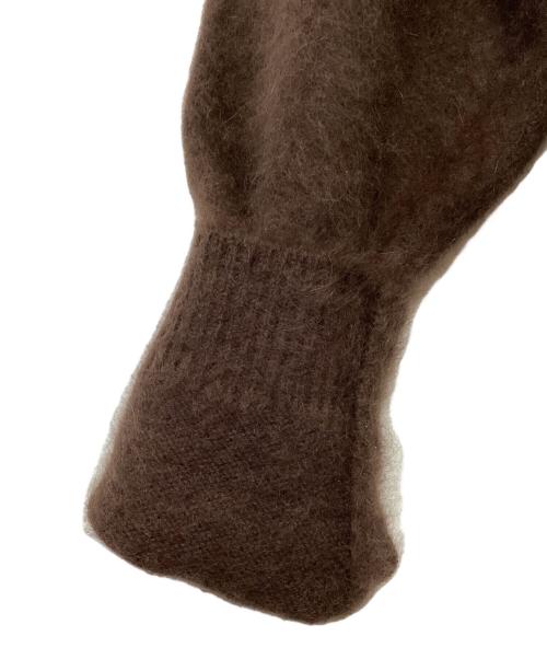 BEAUTY&YOUTH（ビューティーアンドユース）BEAUTY&YOUTH (ビューティーアンドユース) ヘアリーVネックニットプルオーバー ブラウン サイズ:記載なしの古着・服飾アイテム