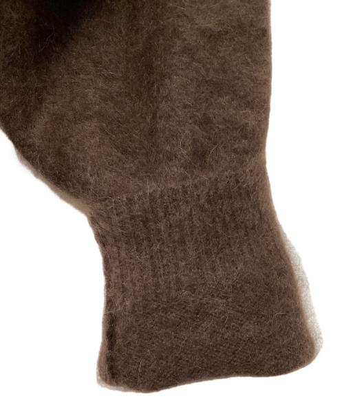 BEAUTY&YOUTH（ビューティーアンドユース）BEAUTY&YOUTH (ビューティーアンドユース) ヘアリーVネックニットプルオーバー ブラウン サイズ:記載なしの古着・服飾アイテム