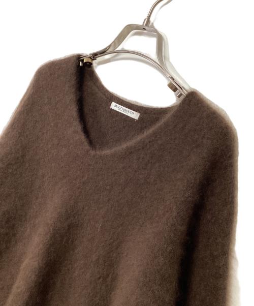BEAUTY&YOUTH（ビューティーアンドユース）BEAUTY&YOUTH (ビューティーアンドユース) ヘアリーVネックニットプルオーバー ブラウン サイズ:記載なしの古着・服飾アイテム