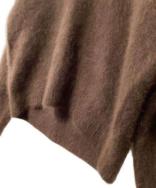 BEAUTY&YOUTH（ビューティーアンドユース）BEAUTY&YOUTH (ビューティーアンドユース) ヘアリーVネックニットプルオーバー ブラウン サイズ:記載なしの古着・服飾アイテム