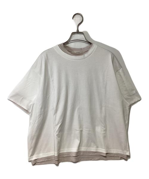 LOHEN（ローヘン）LOHEN (ローヘン) バイカラーレイヤードT シャツ ホワイト サイズ:Fの古着・服飾アイテム