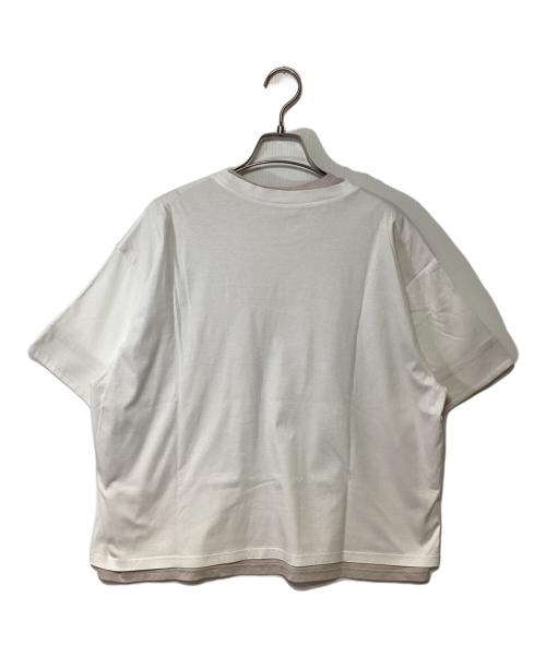 LOHEN（ローヘン）LOHEN (ローヘン) バイカラーレイヤードT シャツ ホワイト サイズ:Fの古着・服飾アイテム